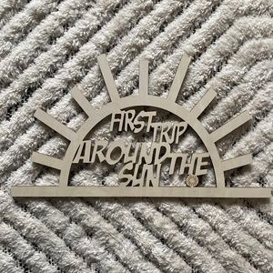 Wood 1st Birthday Sign